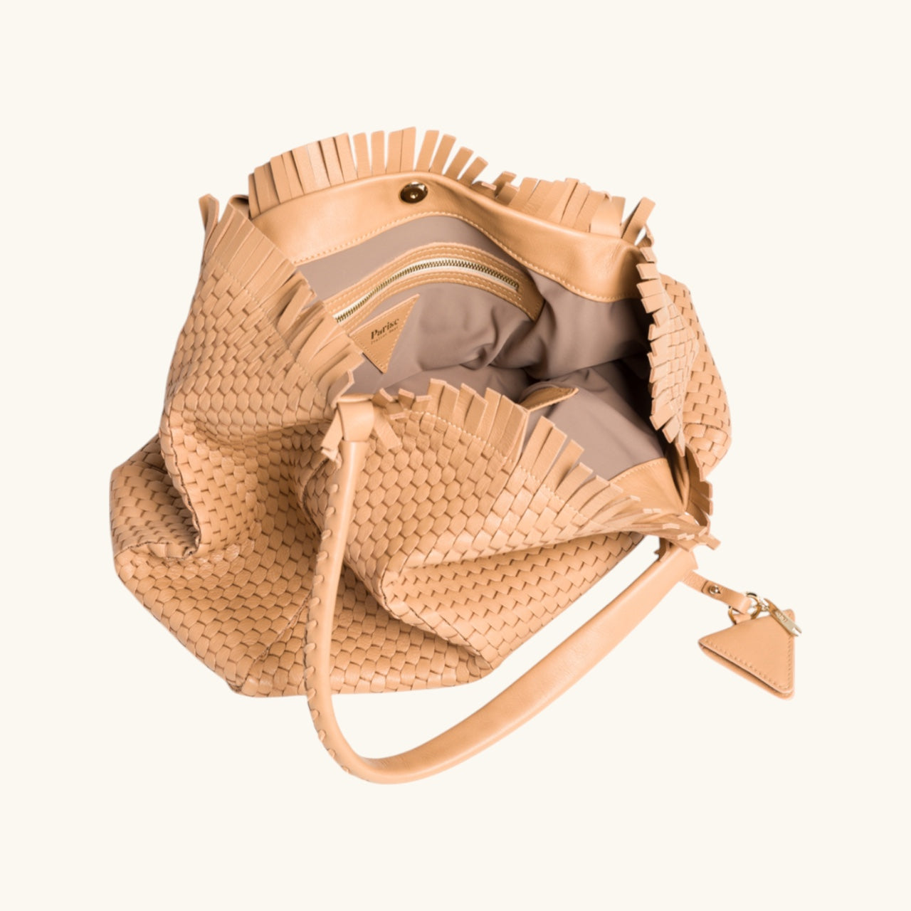 "09" Woven Leather Tote Bag