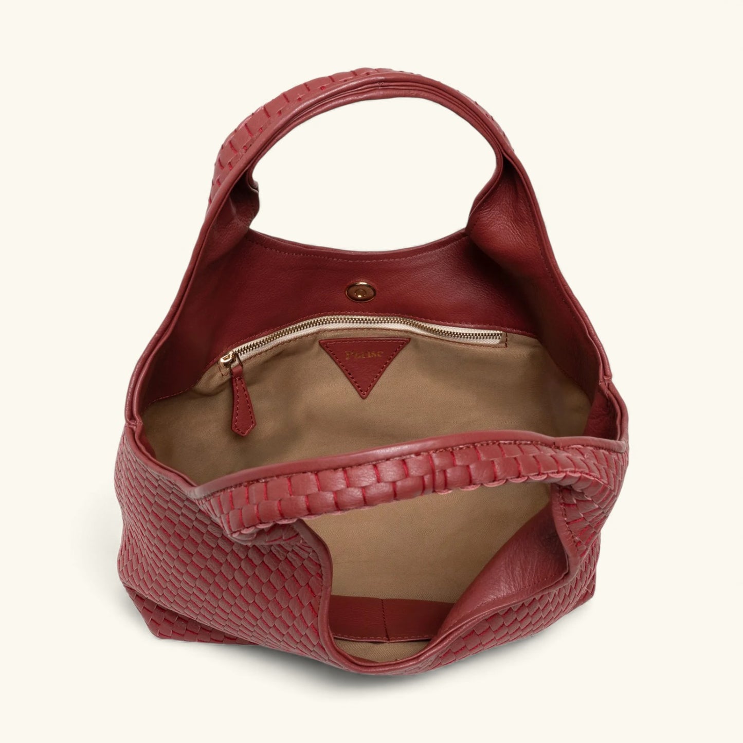 "1312" Woven Leather Hobo Bag