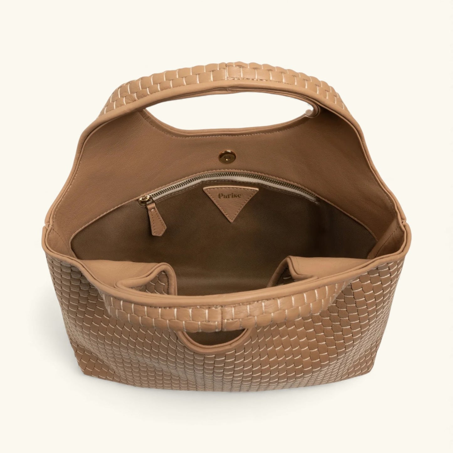 "1312" Woven Leather Hobo Bag