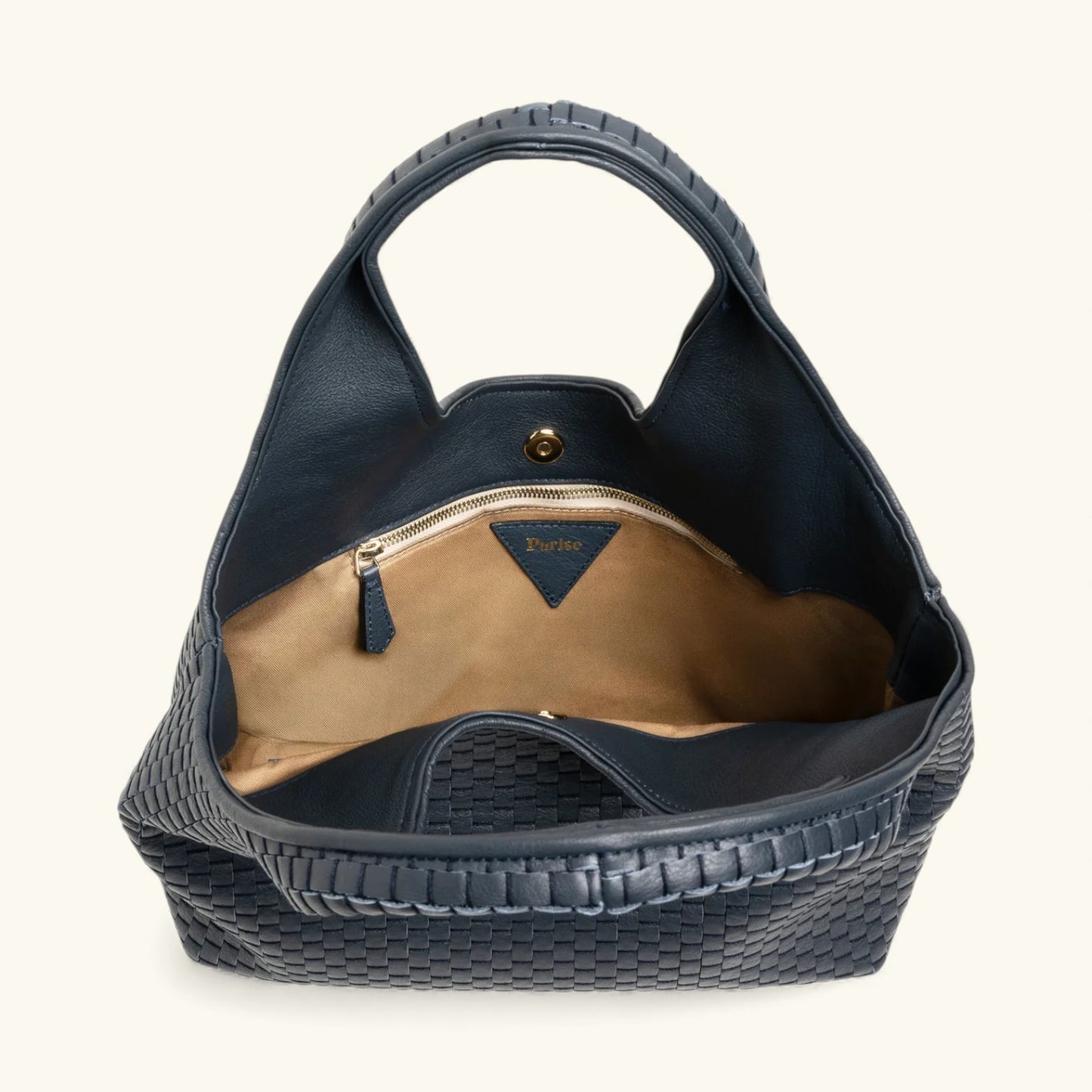 "1312" Woven Leather Hobo Bag