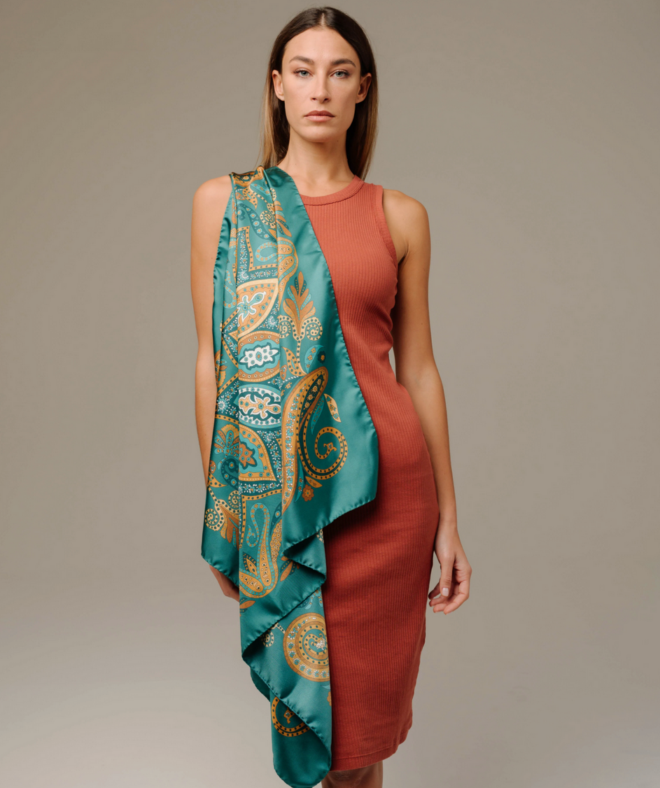 NOOR OIL - 90x90 Silk Twill Scarf