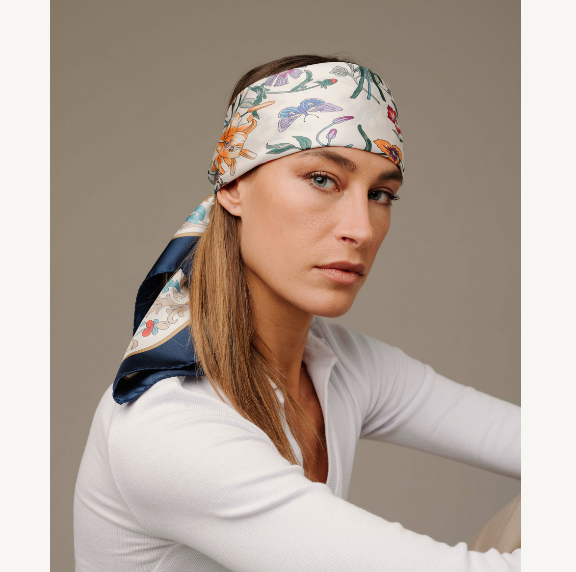 BLU INCEPTION - 90x90 Silk Twill Scarf