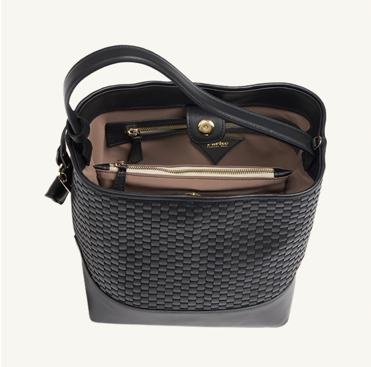 Handwoven leather tote bag - Artisan leather handbags