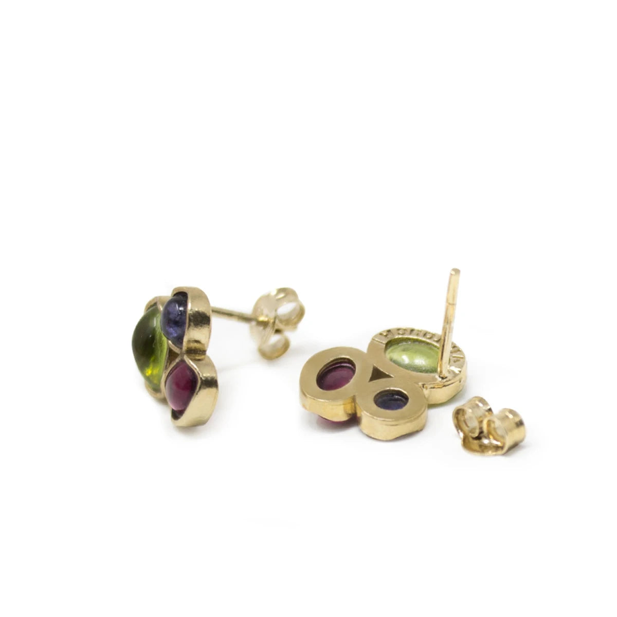 Cosmo Gold-Plated Multicolor Stud Earrings