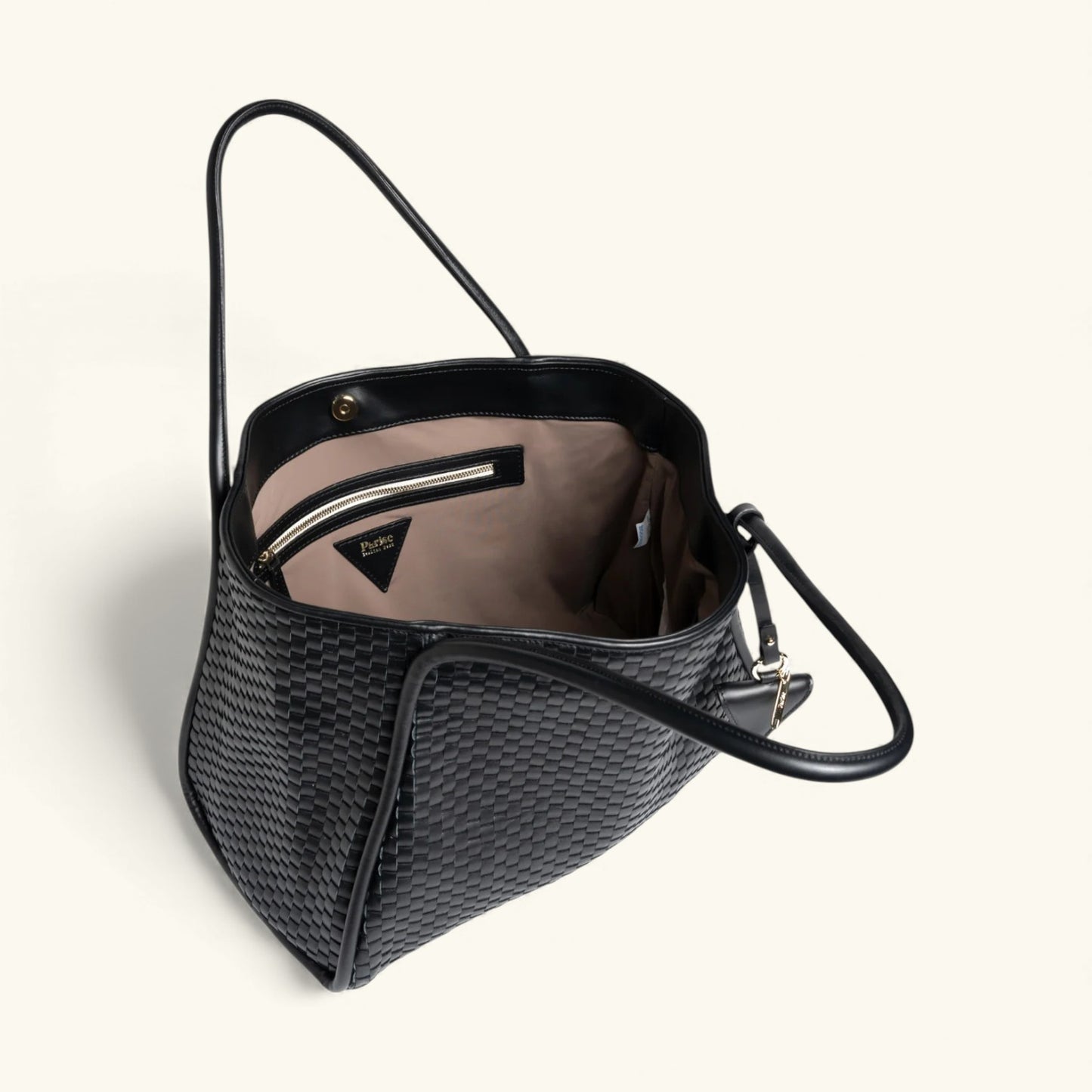 "09" TUBOLAR & PLAIN Woven Leather Tote Bag