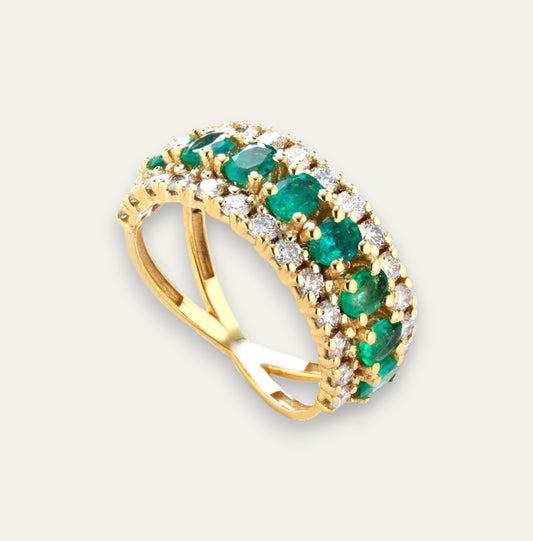 18k gold Ziggy Emerald ring