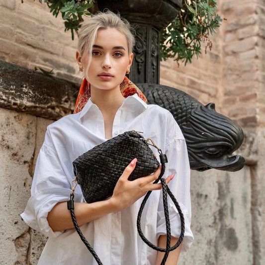 ADINA - Customizable Woven Leather Camera Bag - Pre-order Now!