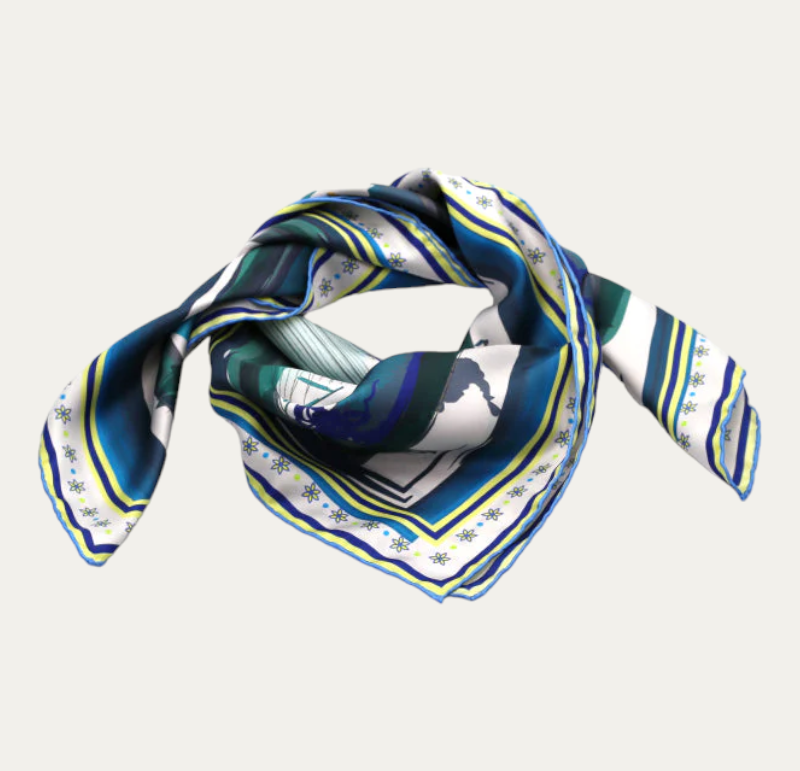 RENDEZ-VOUS IN TUSCANY - 90x90 Silk Twill Scarf