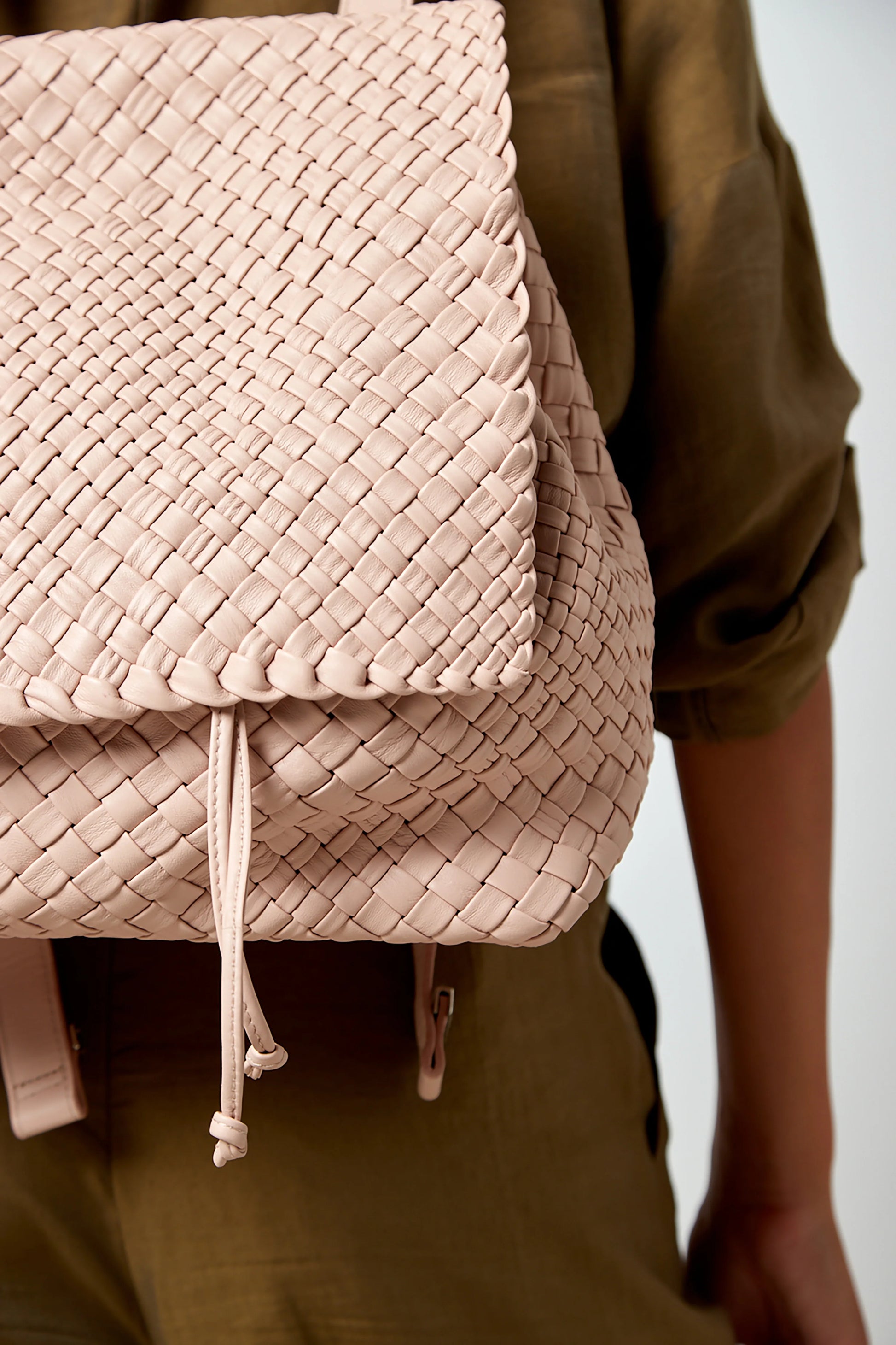 braided leather backpack ARIEL