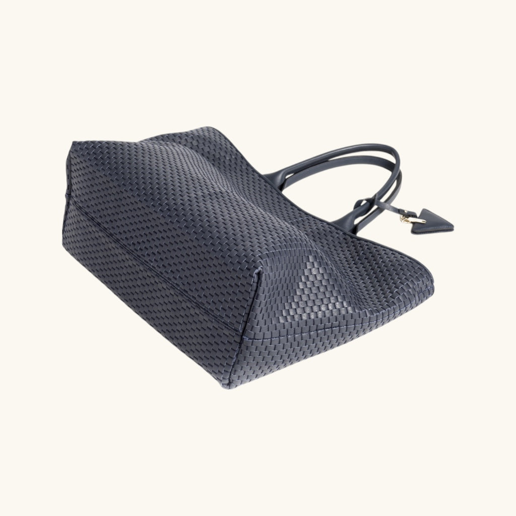 "60" Large Woven Leather  Tote Bag