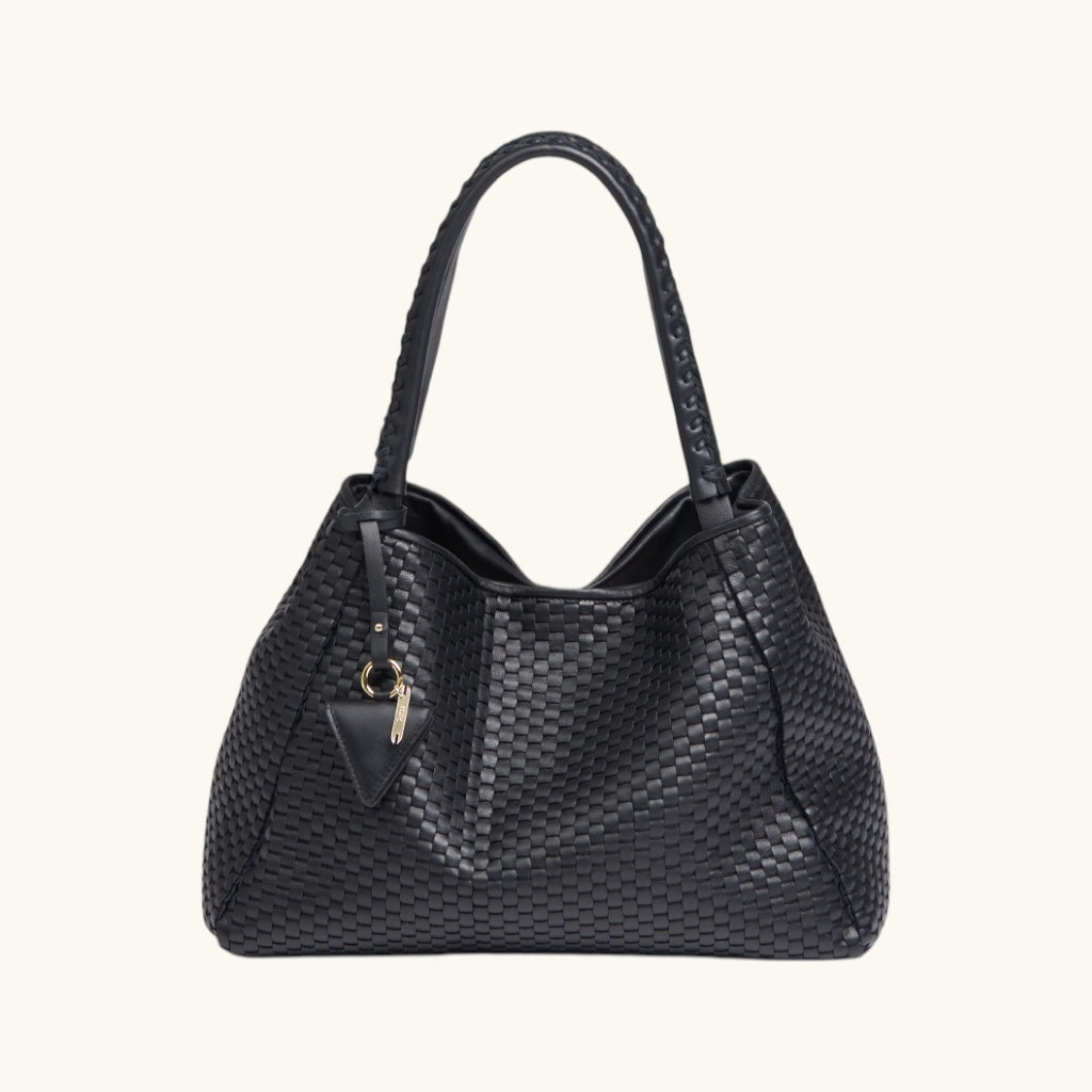 "09" PLAIN Woven Leather Tote Bag