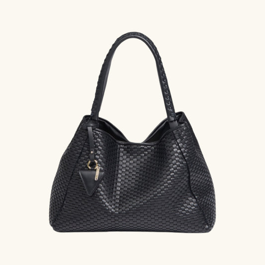 "09" PLAIN Woven Leather Tote Bag