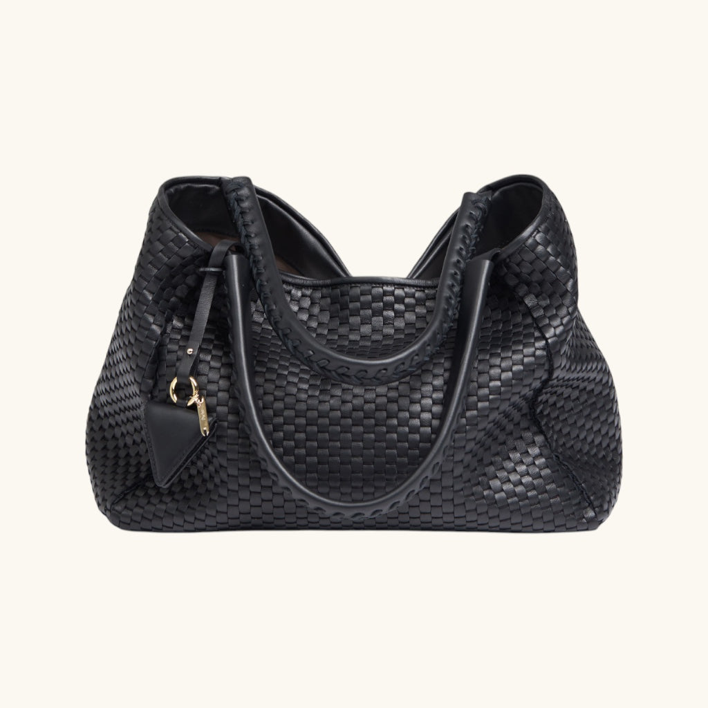 "09" PLAIN Woven Leather Tote Bag