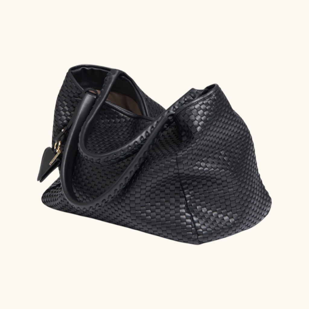 "09" PLAIN Woven Leather Tote Bag