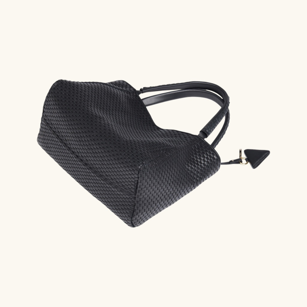 "09" PLAIN Woven Leather Tote Bag