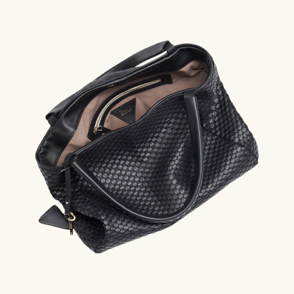 "09" PLAIN Woven Leather Tote Bag