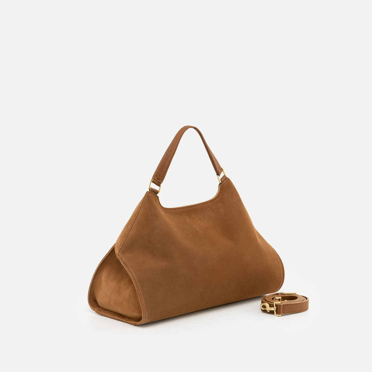 EMMA LARGE – Italian Suede Leather Handbag