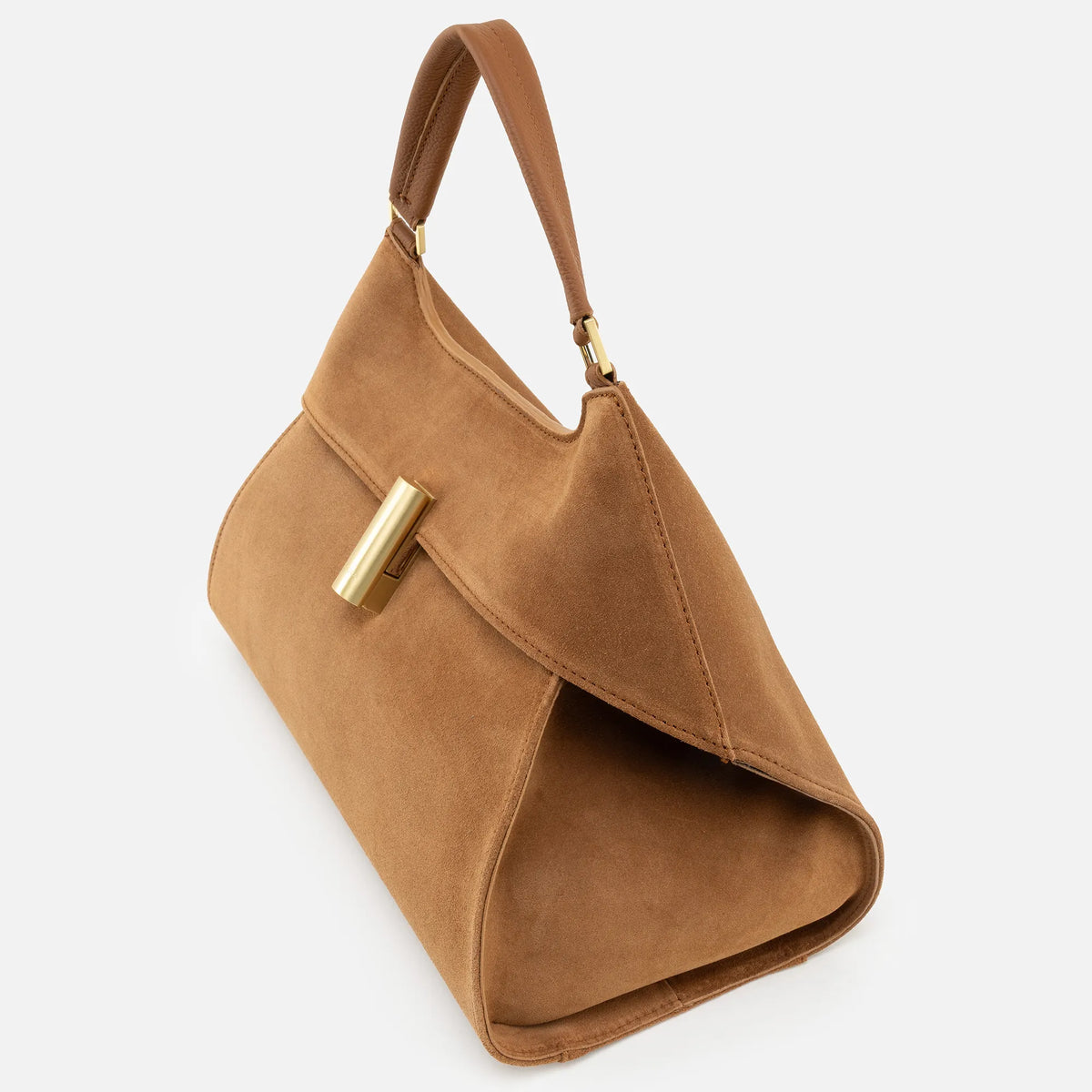 EMMA LARGE – Italian Suede Leather Handbag