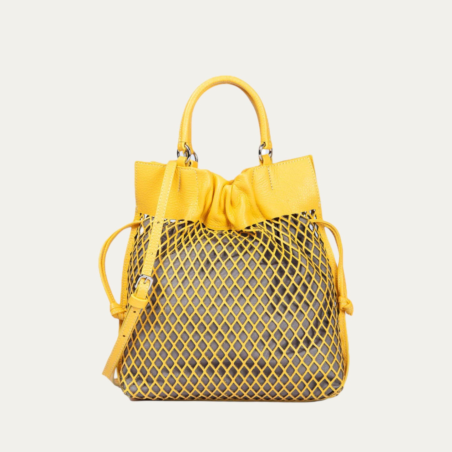 ISABELLA - Calfskin Yellow Top Handle Bag