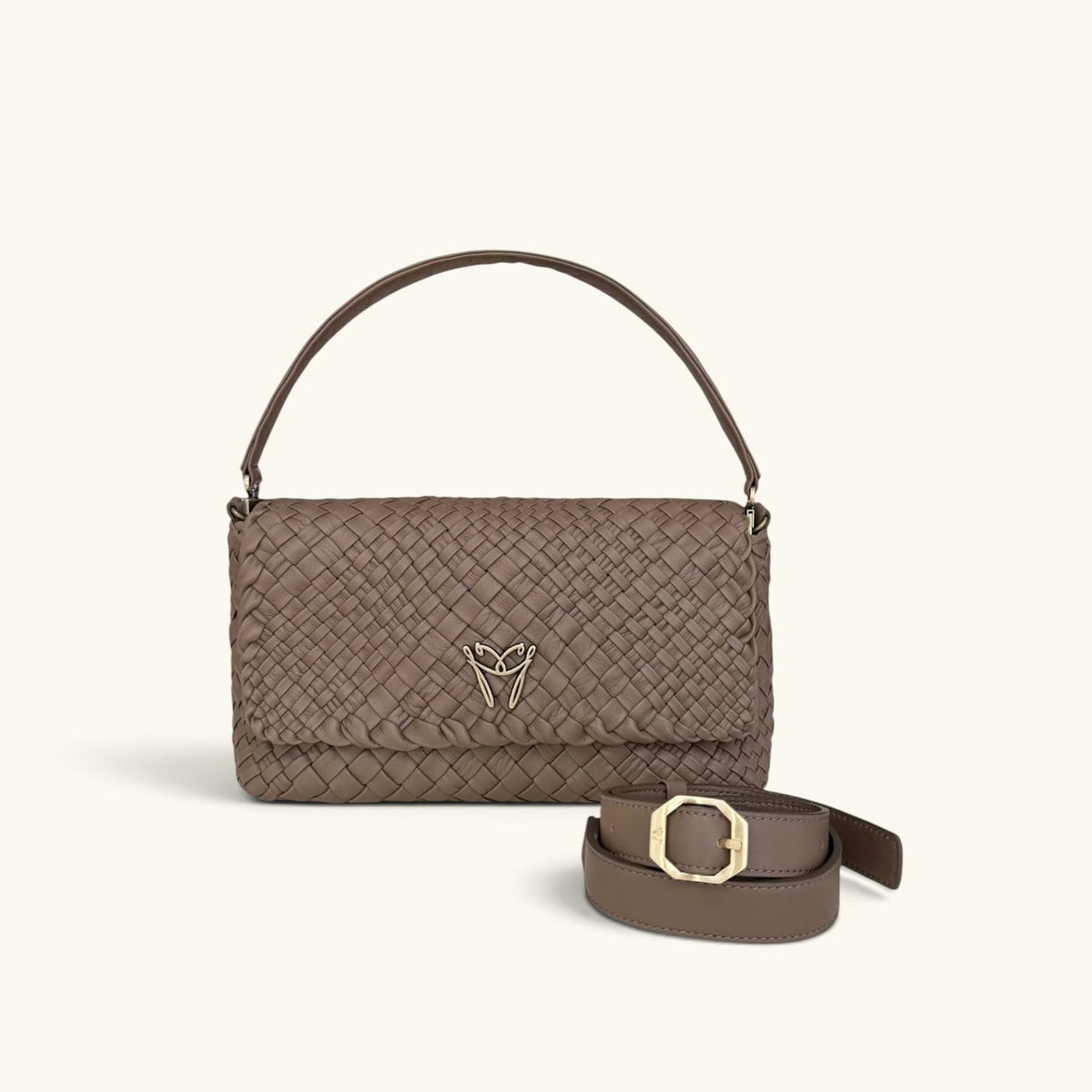 LARA - Customizable Woven Leather Baguette Bag - Pre-Order Now!