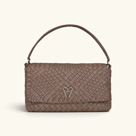 LARA - Customizable Woven Leather Baguette Bag - Pre-Order Now!