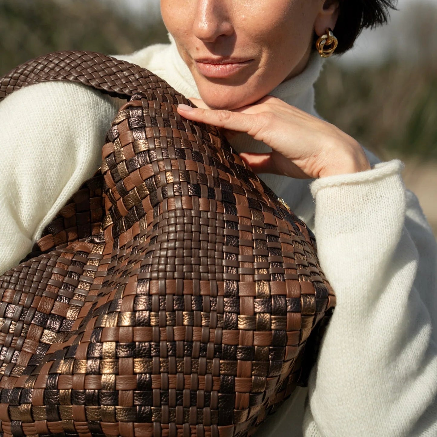 ROSA MAXI - Customizable Handwoven Leather Hobo Bag - Pre-Order Now!