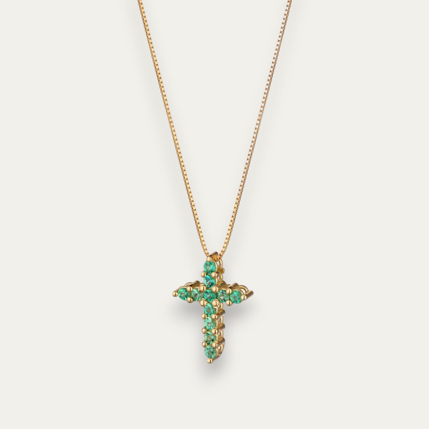 GOTIC CROSS - 18k gold and emerald