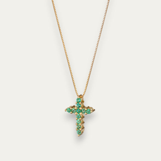 GOTHIC CROSS - 18k gold and emerald