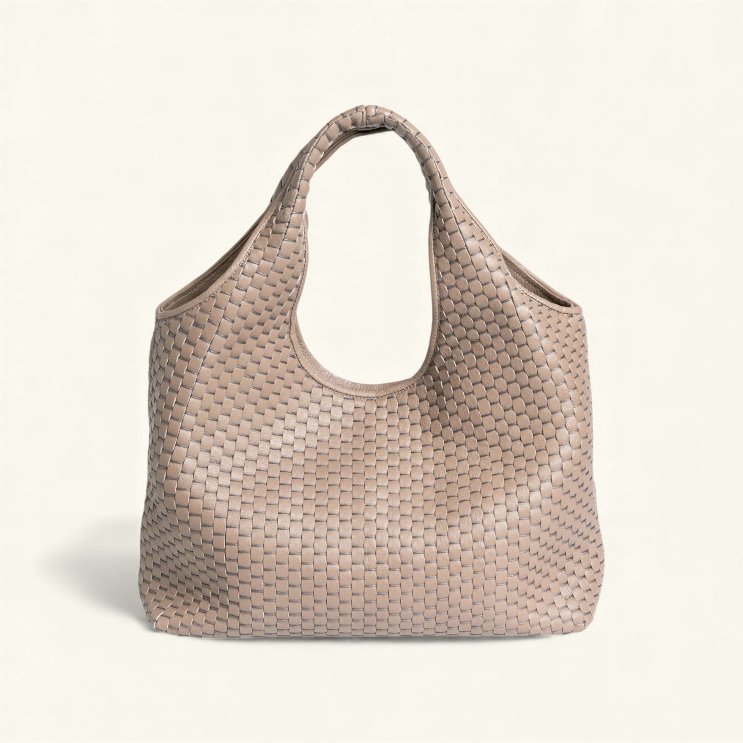"1312" Woven Leather Hobo Bag