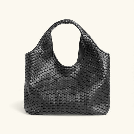 "1312" Woven Leather Hobo Bag