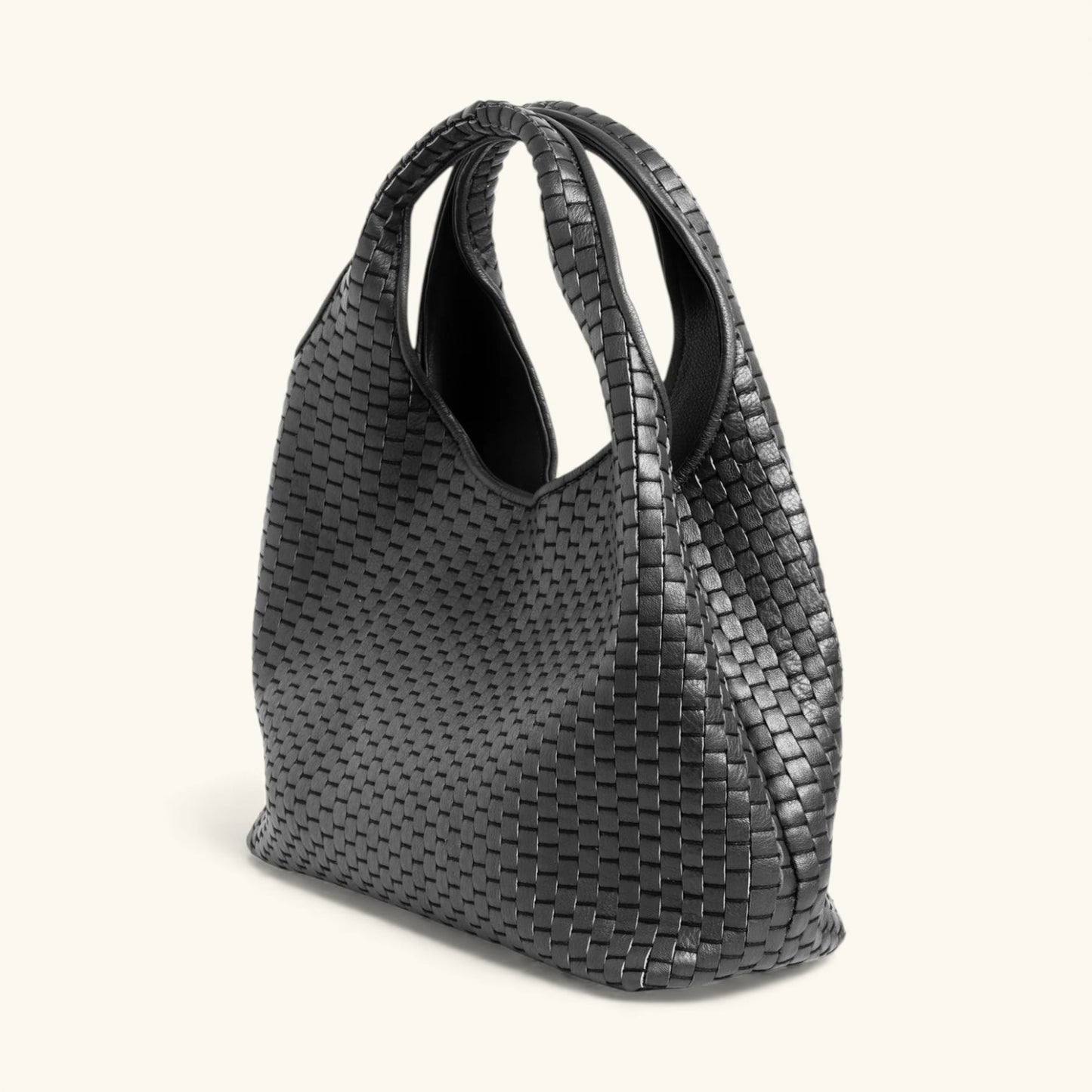 "1312" Woven Leather Hobo Bag