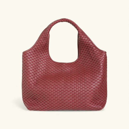 "1312" Woven Leather Hobo Bag
