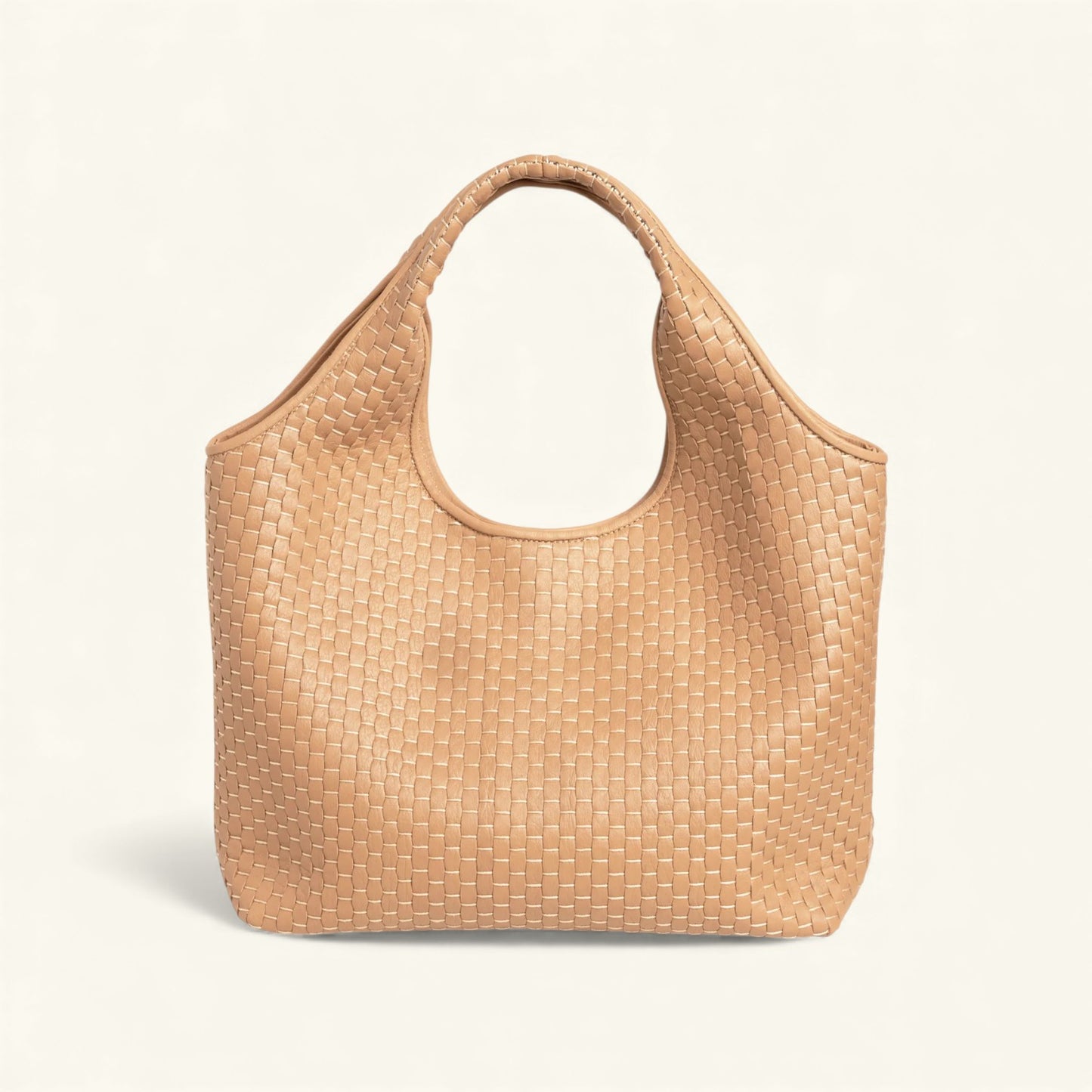 "1312" Woven Leather Hobo Bag