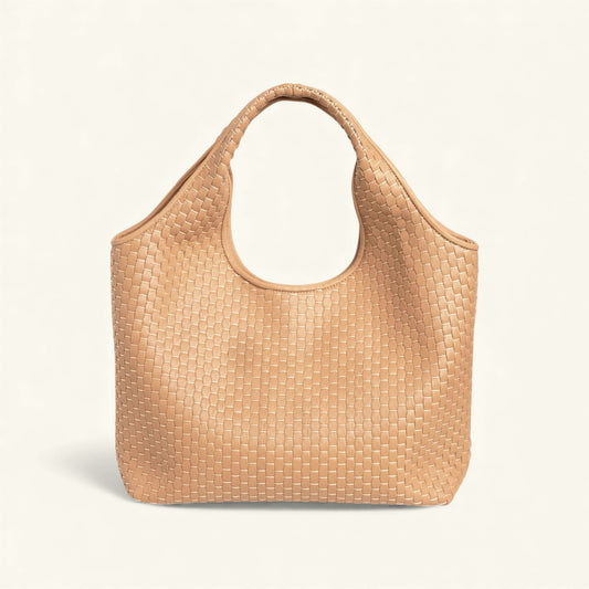 "1312" Woven Leather Hobo Bag