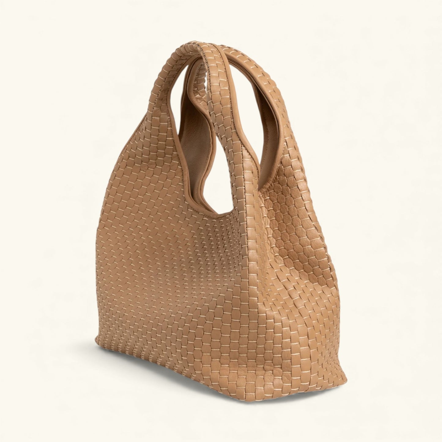 "1312" Woven Leather Hobo Bag