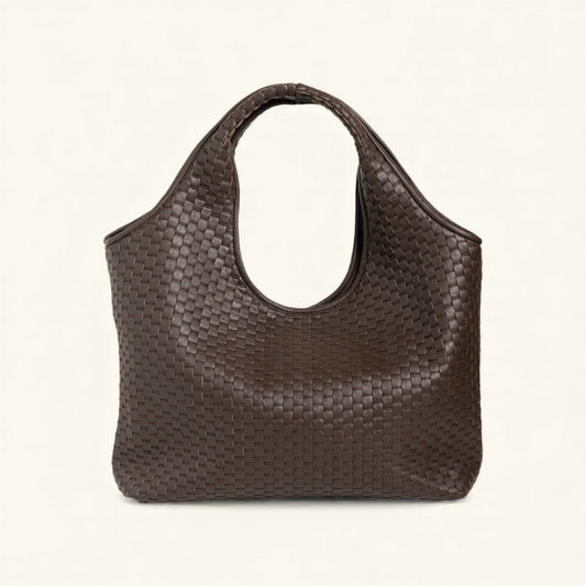 "1312" Woven Leather Hobo Bag