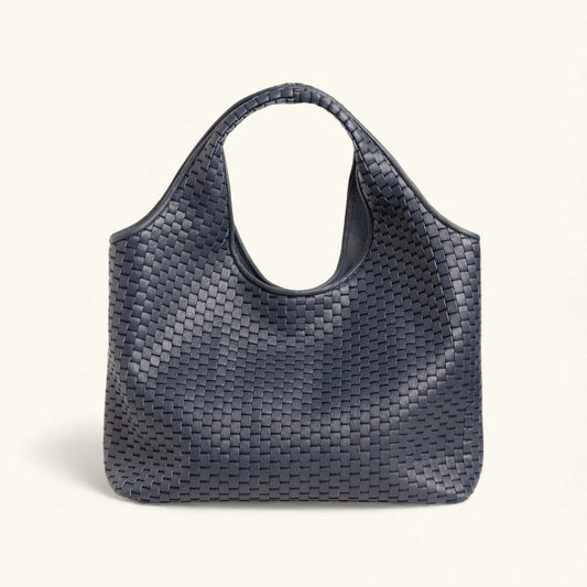 "1312" Woven Leather Hobo Bag