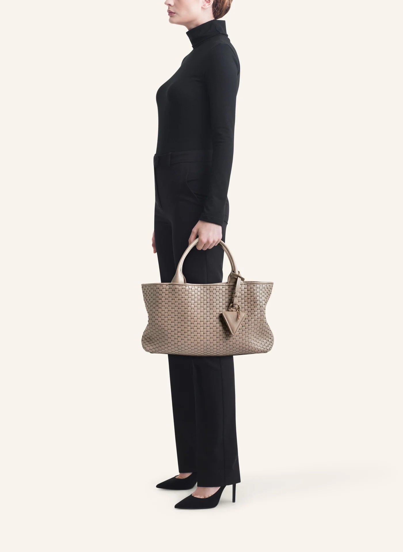 "60" Small - Woven Leather Tote Bag