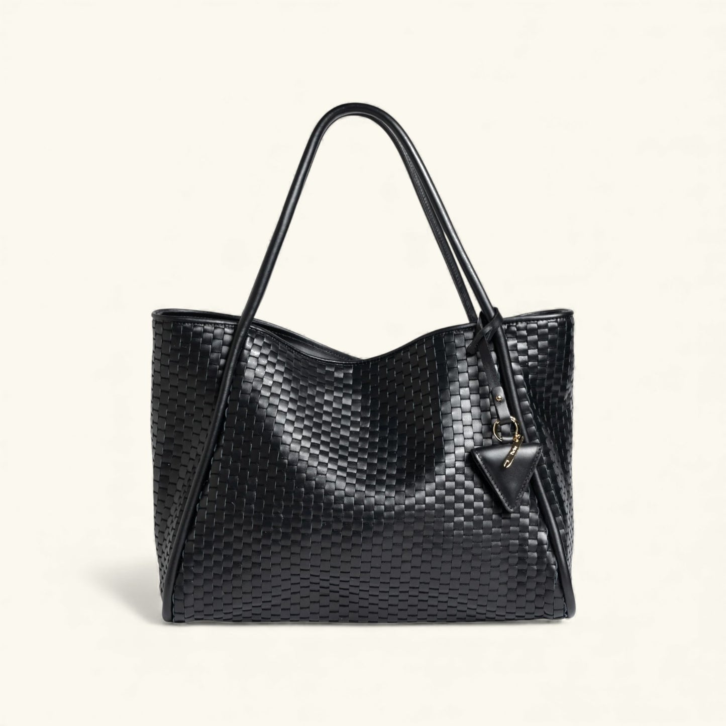 "09" TUBOLAR & PLAIN Woven Leather Tote Bag