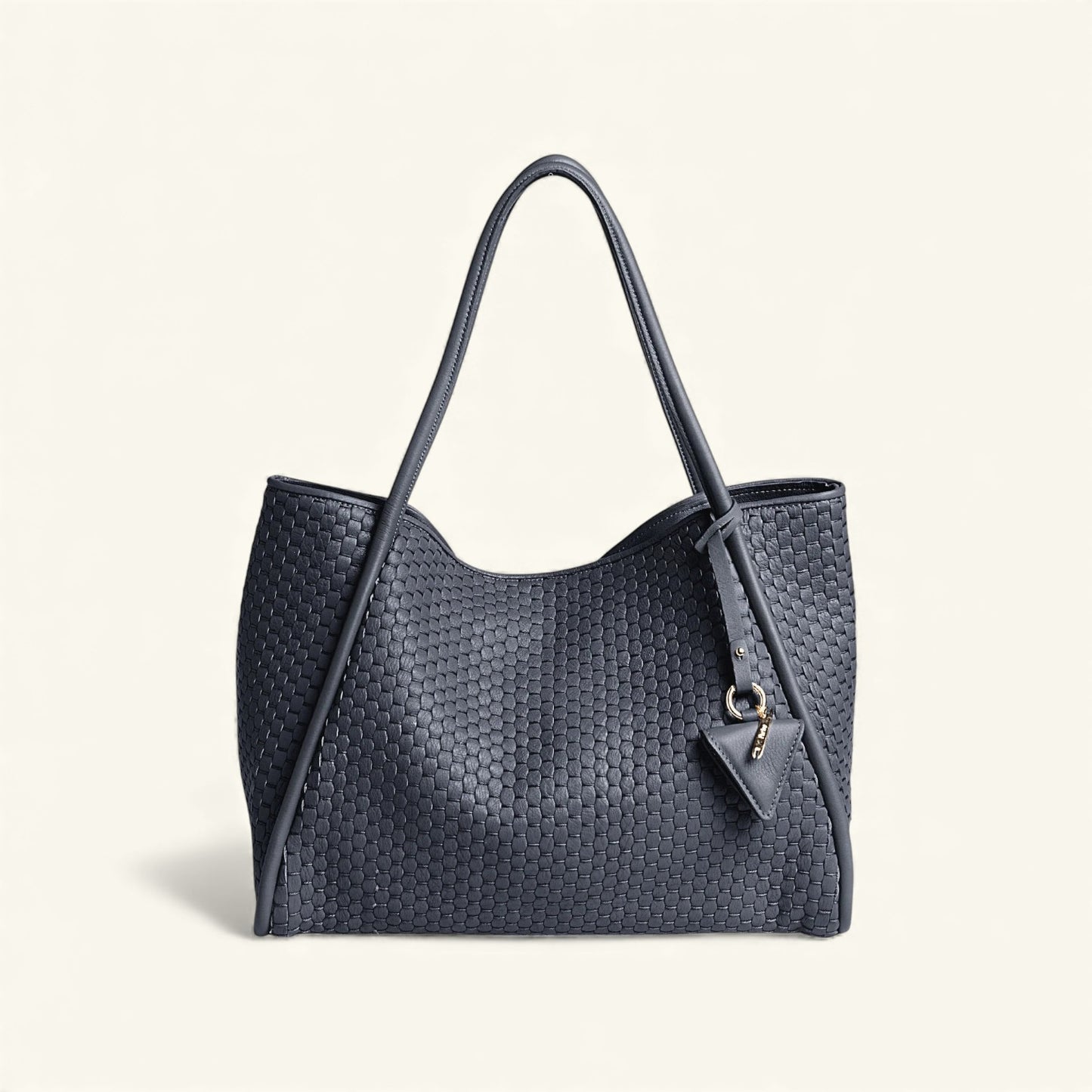 "09" TUBOLAR & PLAIN Woven Leather Tote Bag