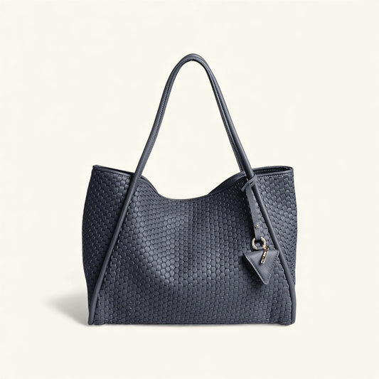 "09" TUBOLAR & PLAIN Woven Leather Tote Bag