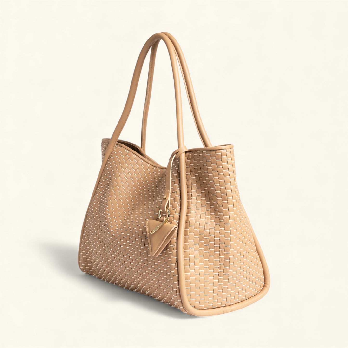 "09" TUBOLAR & PLAIN Woven Leather Tote Bag