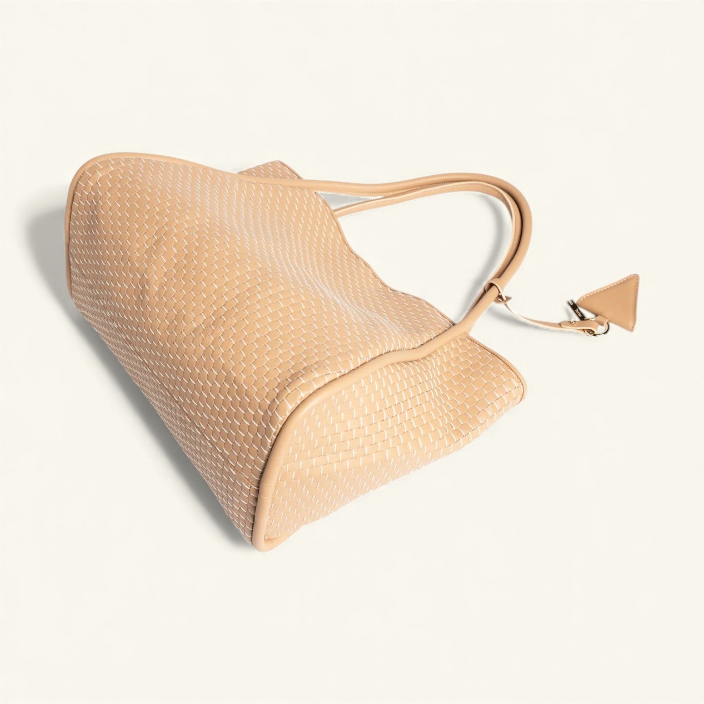 "09" TUBOLAR & PLAIN Woven Leather Tote Bag