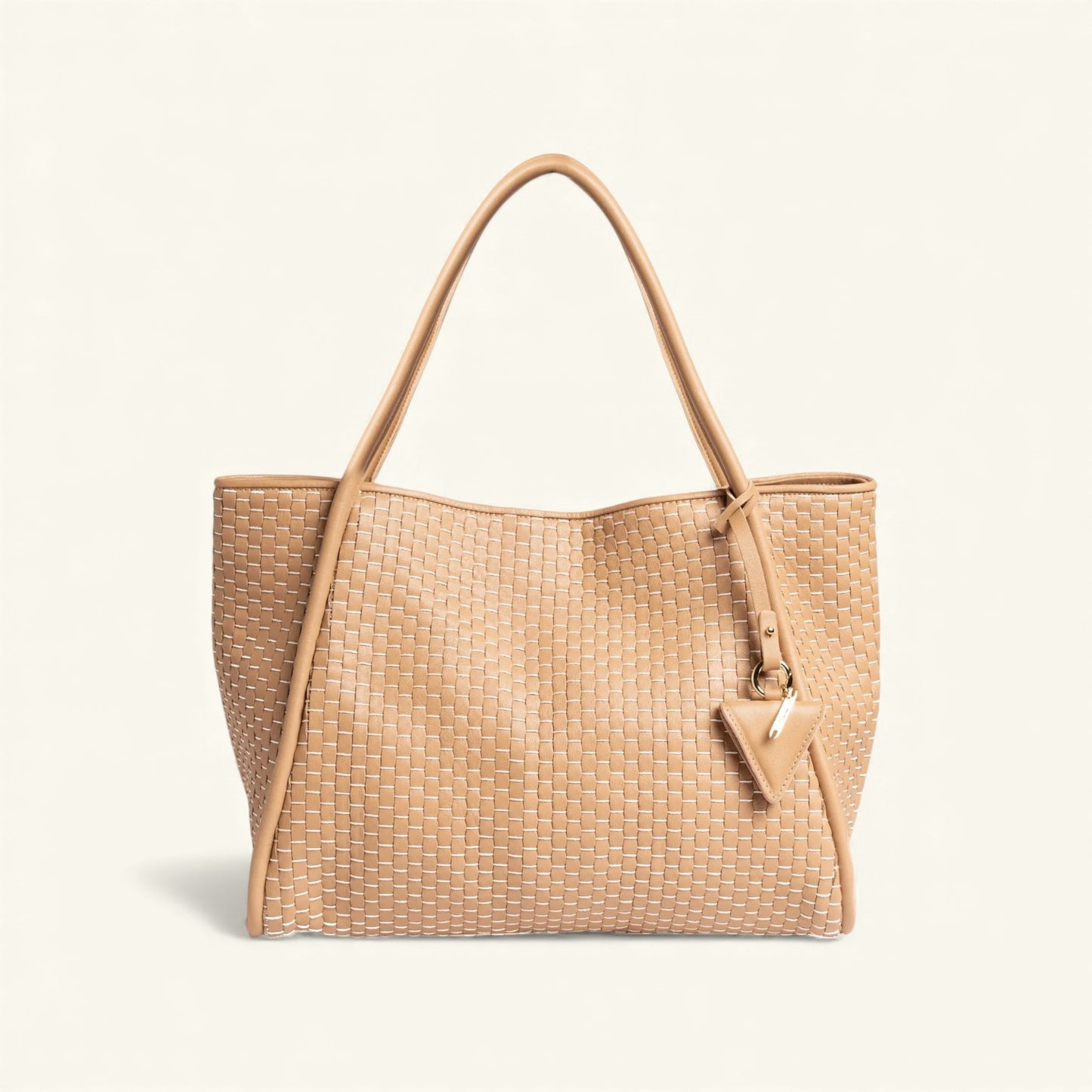 "09" TUBOLAR & PLAIN Woven Leather Tote Bag