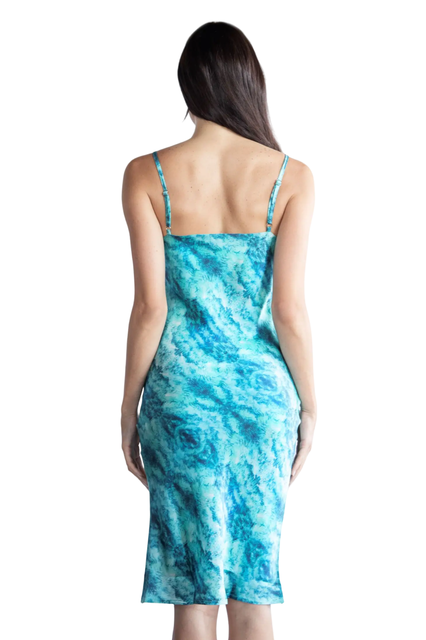 Celestial Silk Slip Midi Dress