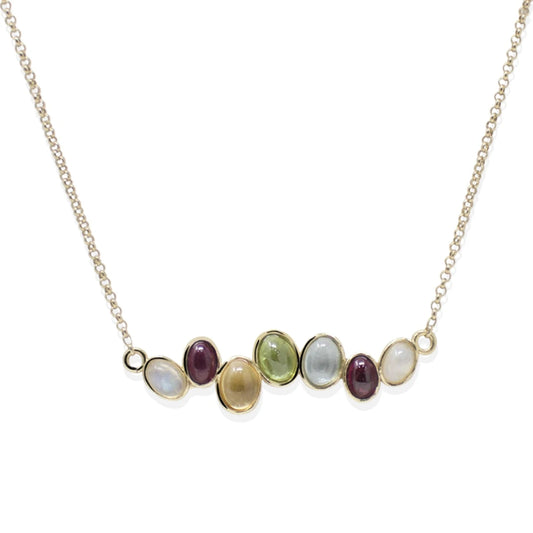 Cosmo Gold-Plated Multicolor Necklace