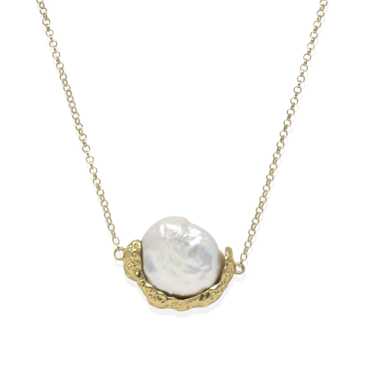 Ad Astra Gold-Plated Pearl Necklace